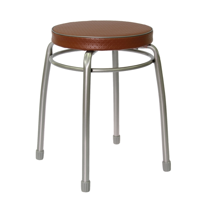 Табурет "Элит" с ободом, 4 опоры, цвет коричневый