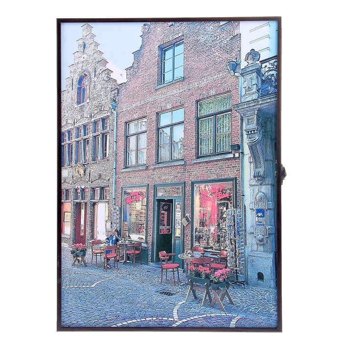 Ключница "Уличное кафе"