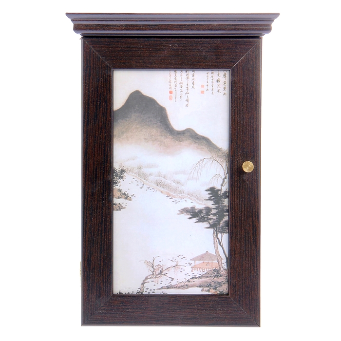Ключница "Японский пейзаж" дуб венге