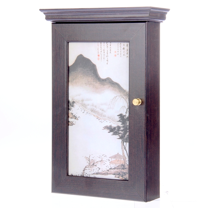 Ключница "Японский пейзаж" дуб венге
