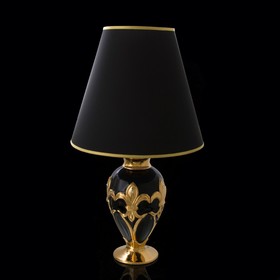 Лампа 'Морава',черная с золотом, керамика, 17x17xh:35 см Ош