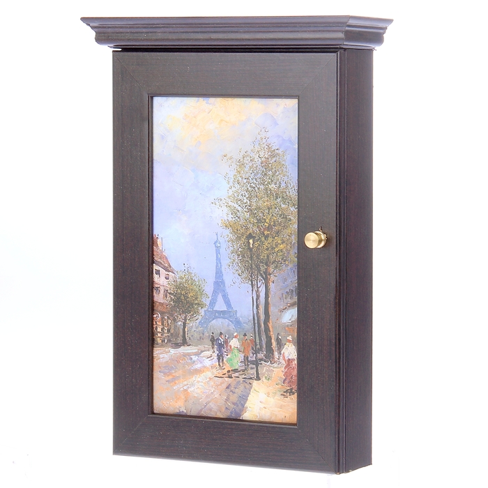 Ключница "Утро в Париже" дуб венге