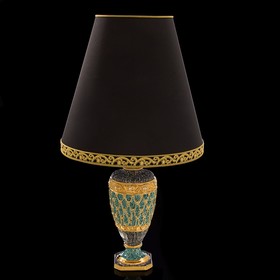Лампа коллекция 'Диана', черно-зеленая, керамика 17x17xh:36 см Ош
