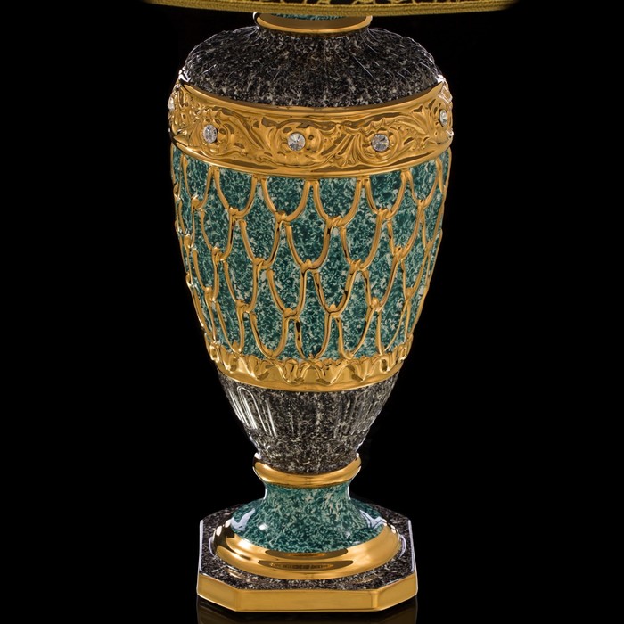 фото Лампа коллекция "диана", черно-зеленая, керамика 17x17xh:36 см ahura