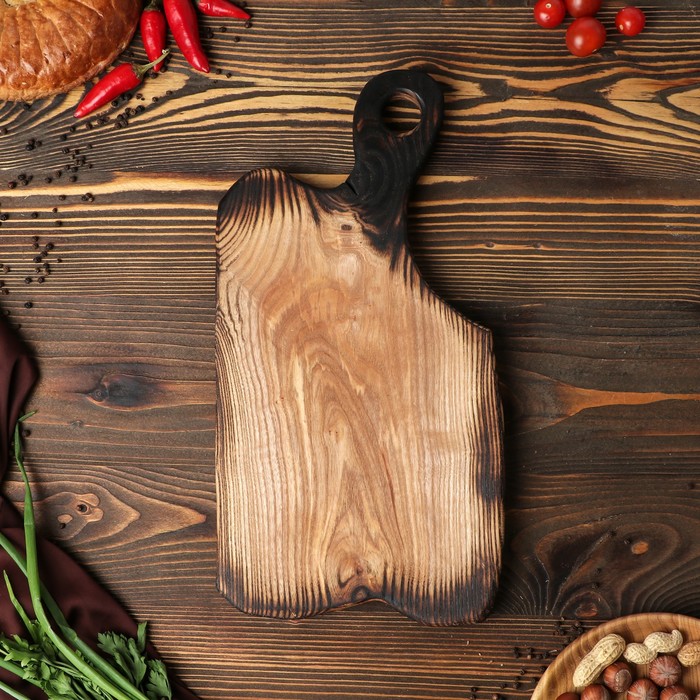 Доска авторская для подачи стейка "Рибай", массив ясеня, 40 х 20 см