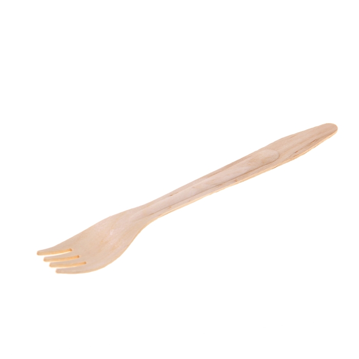Вилка одноразовая деревянная 16,5 см