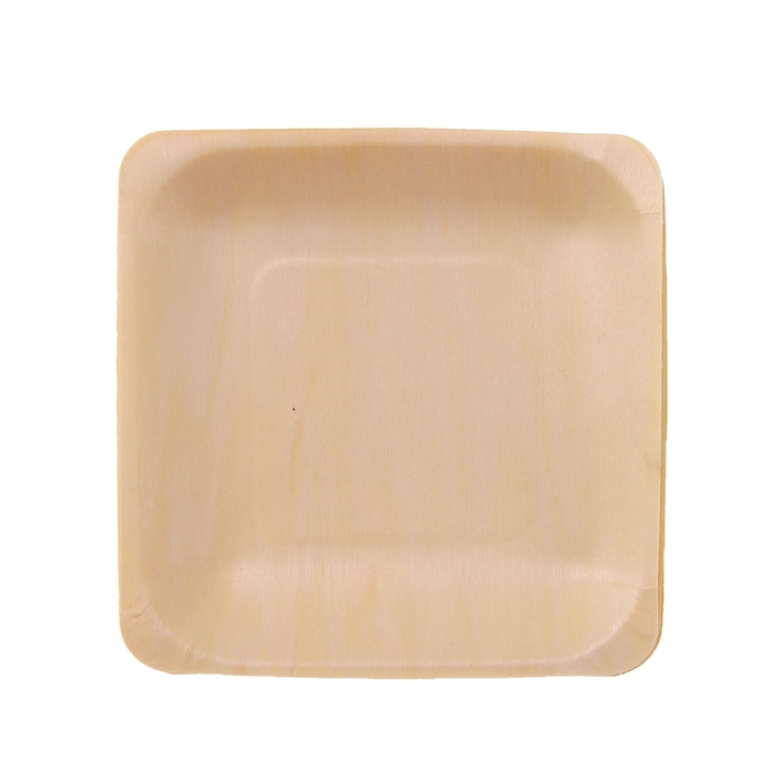 Набор эко тарелок одноразовых квадратных, 50шт