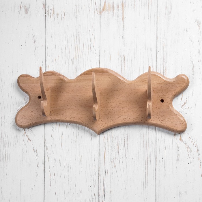 Вешалка &quot;Славянская&quot;, 3 крючка, массив бука