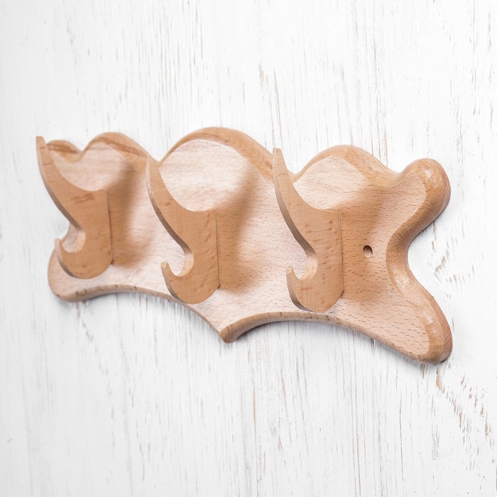 Вешалка "Славянская", 3 крючка, массив бука