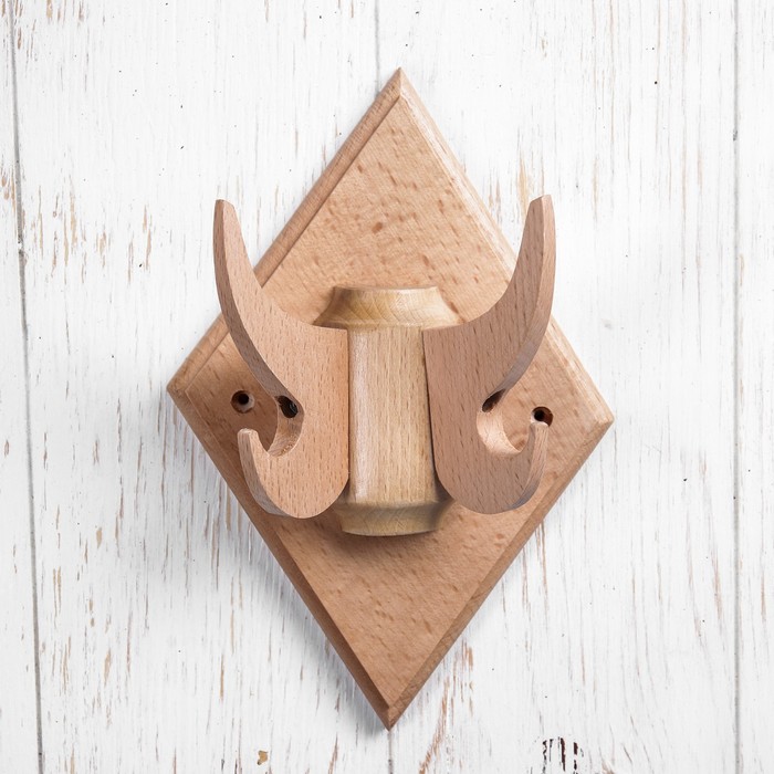 Вешалка &quot;Славянская&quot;, 2 крючка, массив бука