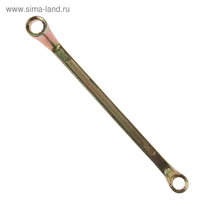 фото Ключ накидной коленчатый tundra, желтый цинк, 10 х 11 мм