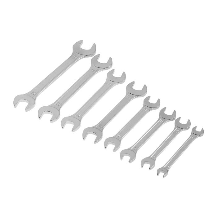 Набор ключей рожковых в холдере ТУНДРА, хромированные, 6 - 17 мм, 8 шт. набор ключей комбинированных в холдере тундра вдом crv хромированные 8 17 мм 6 шт