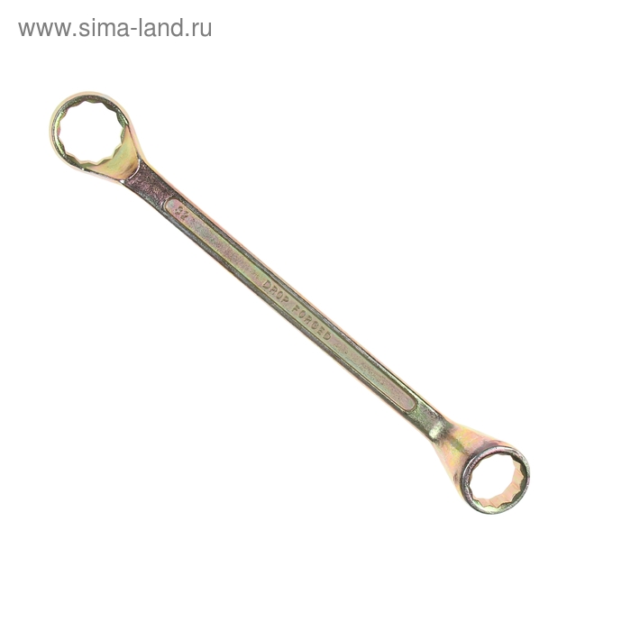 Ключ накидной коленчатый TUNDRA, желтый цинк, 30 х 32 мм