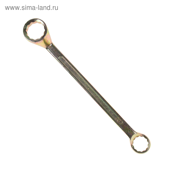 Ключ накидной коленчатый ТУНДРА, желтый цинк, 27 х 32 мм
