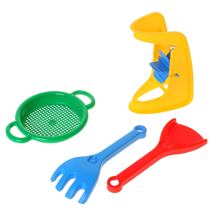 Песочный набор "Фантазия" с мельницей, 4 предмета, МИКС