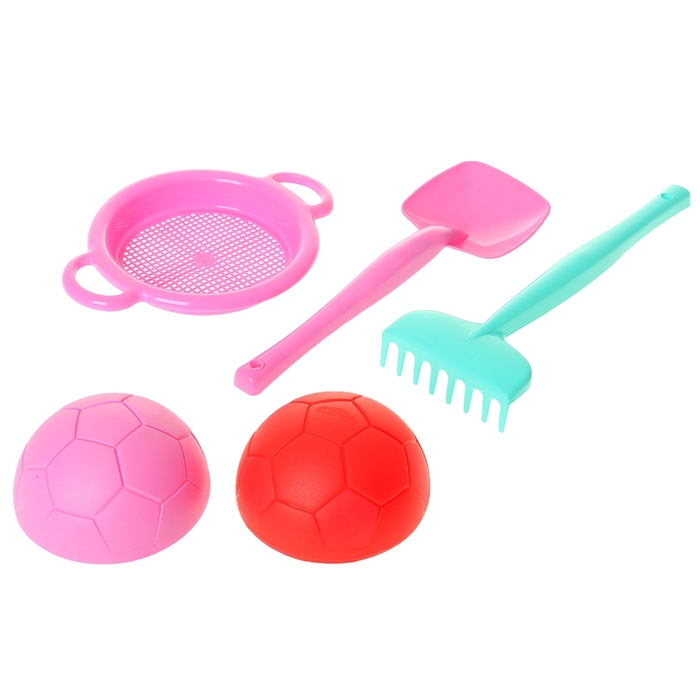 Песочный набор "Фантазия" с формочкой мяч, 4 предмета, МИКС