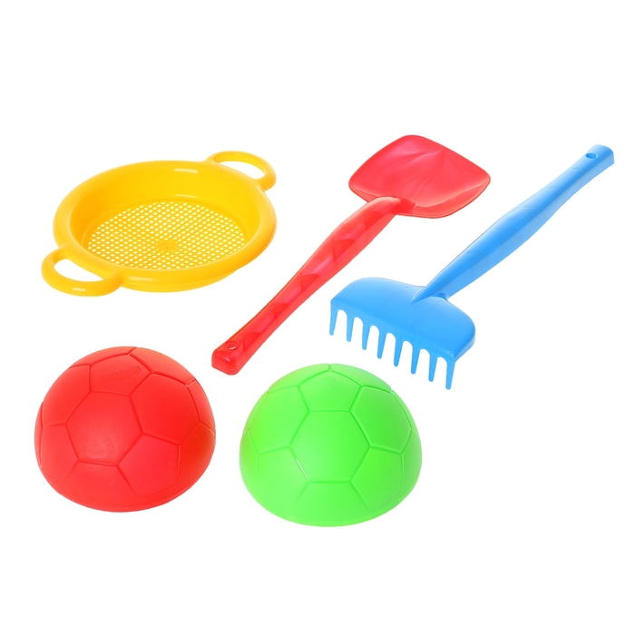 Песочный набор "Фантазия" с формочкой мяч, 4 предмета, МИКС