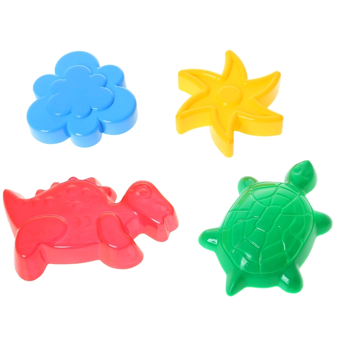 Набор формочек для песка, 4 штуки, МИКС