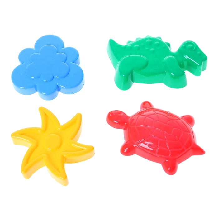 Набор формочек для песка, 4 штуки, МИКС