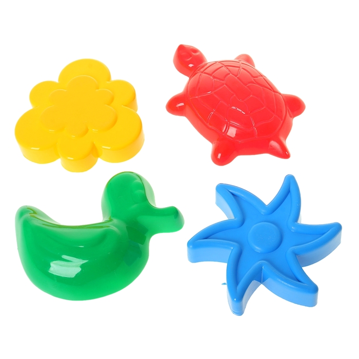 Набор формочек для песка, 4 штуки, МИКС