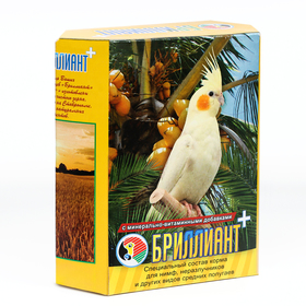 Корм 'Бриллиант' для средних попугаев, с растительно-минеральными добавками, 500 г Ош