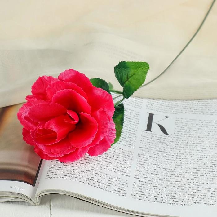 цена Цветы искусственные Роза малиновая 40 см