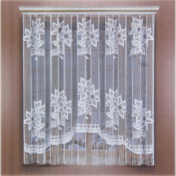 Штора со шторной лентой, ширина 210 см, высота 155 см