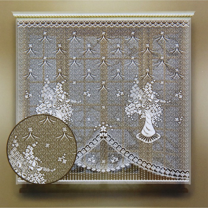 Штора без шторной ленты, ширина 170 см, высота 180 см