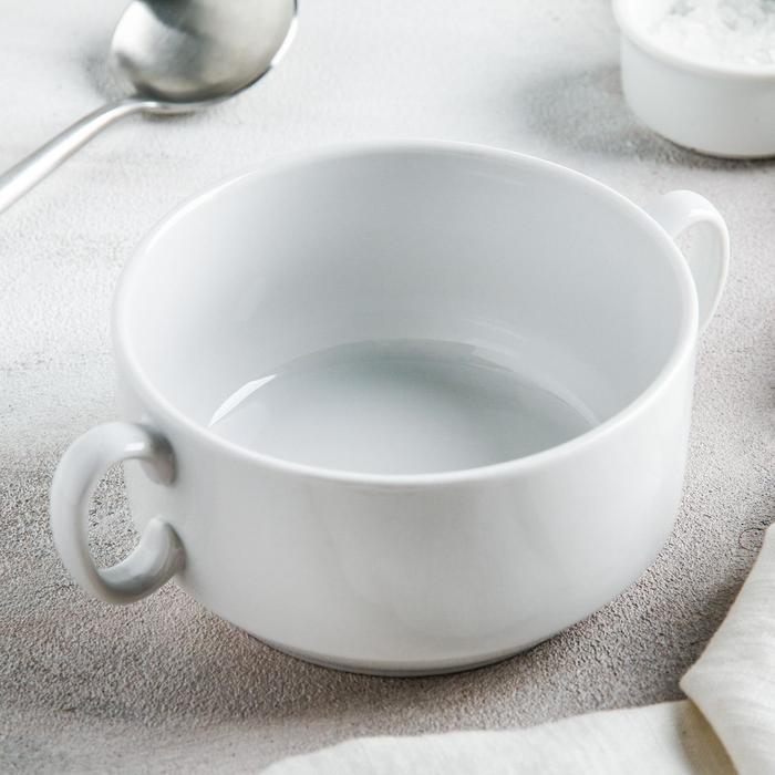 Чашка для бульона Добрушский фарфоровый завод «Бельё» 470 мл, цвет белый