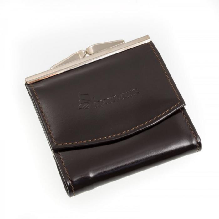 Кошелёк женский, 2 отдела для купюр, для кредитных карт, цвет коричневый