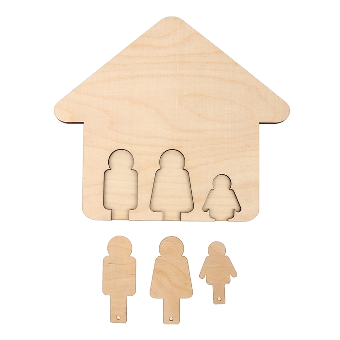 Ключница для декора "Семья" (набор 4 детали)