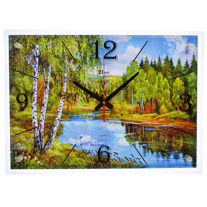 Часы настенные прямоугольные "Природа", 40х56 см микс