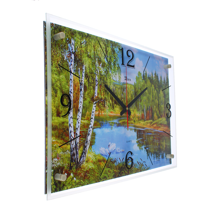 Часы настенные прямоугольные "Природа", 40х56 см микс