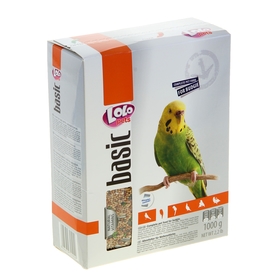 

Корм полнорационный LoLo Pets для волнистых попугаев, 1 кг.
