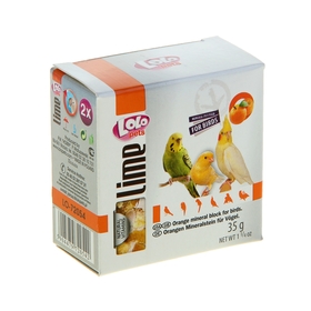 

Минеральный камень для птиц LoLo Pets с апельcином 35 гр