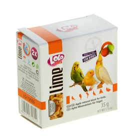 

Минеральный камень для птиц LoLo Pets с яблоком 35 гр