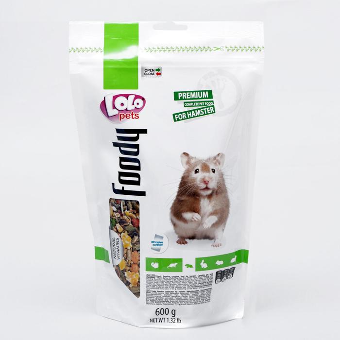 Корм для хомяков LoLo Pets полнорационный, дойпак 600 г