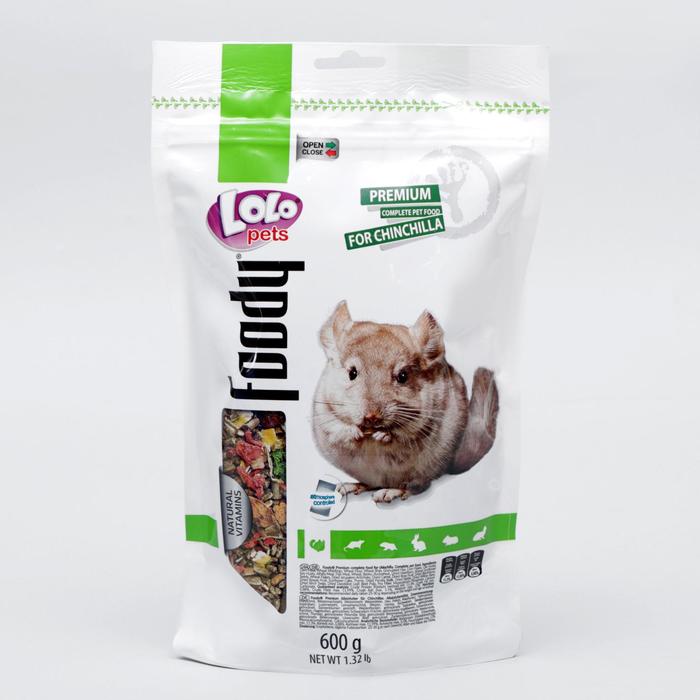 

Корм LoLo Pets для шиншилл, полнорационный, дойпак, 600 г.