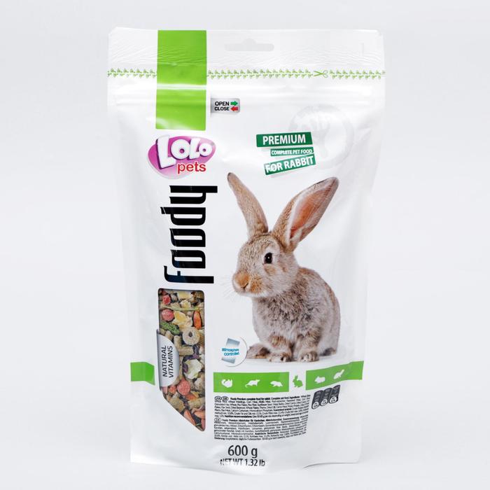 Корм для кроликов LoLo Pets полнорационный, дойпак 600 г