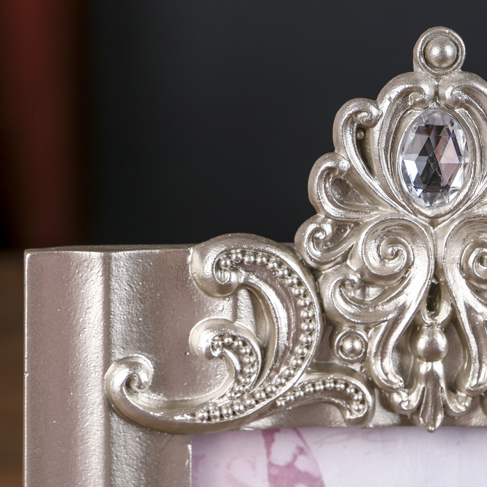 Фоторамка "Серебряная волна" со стразами, 10х15 см