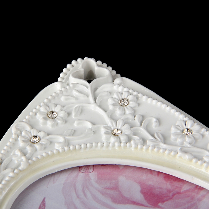 Фоторамка "Резные цветы" белая 10х15 см