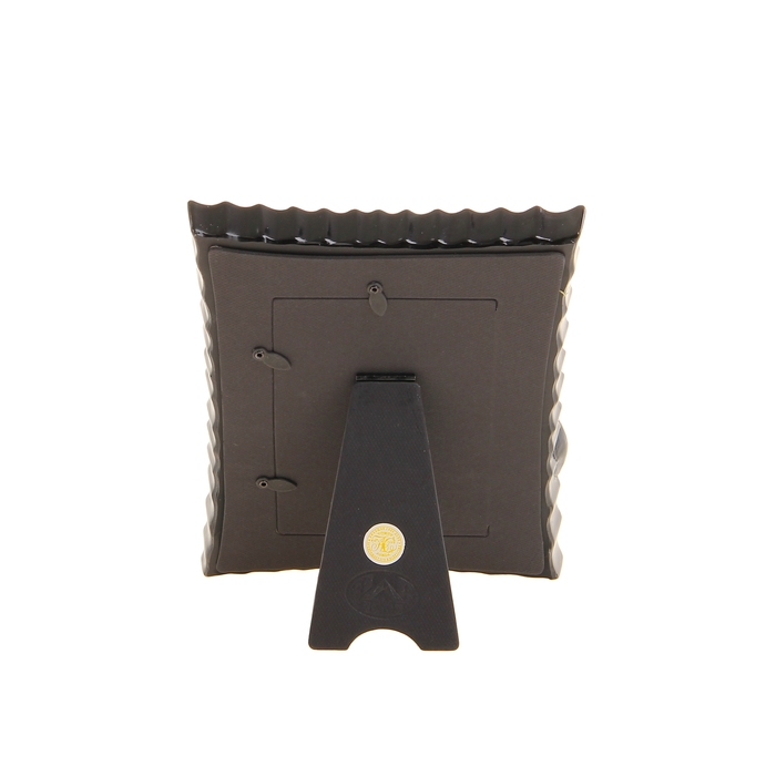 Фоторамка "Черное гофре с кошкой" со стразами, 10х15 см