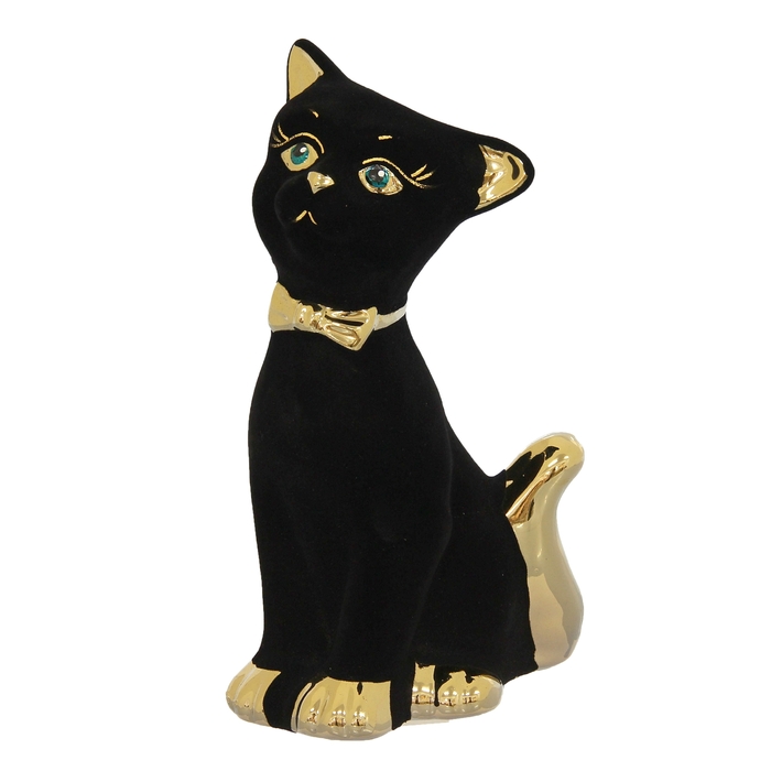 Копилка "Матвей" флок, булат, чёрная