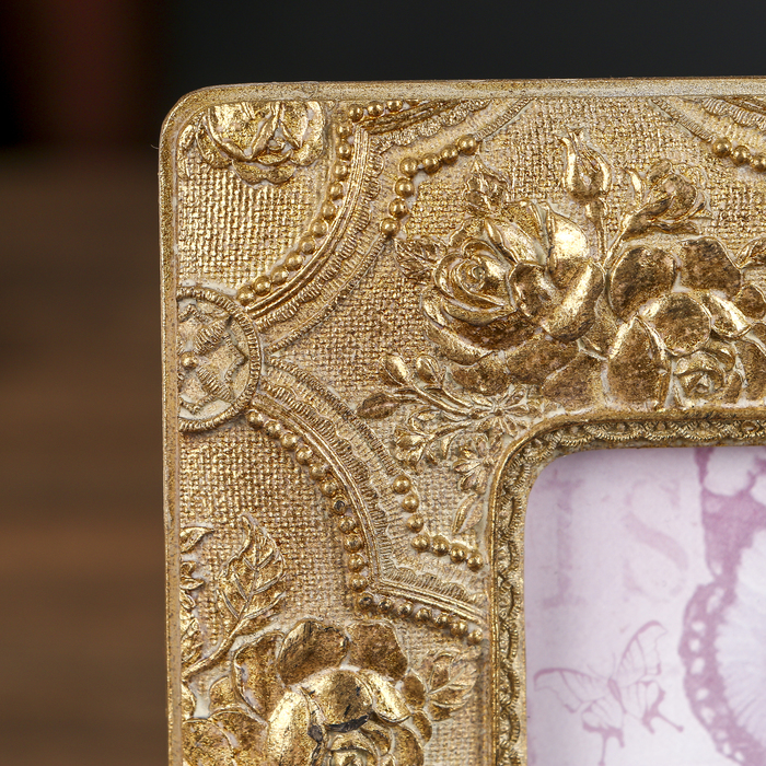 Фоторамка "Розы в золоте" 10х15 см