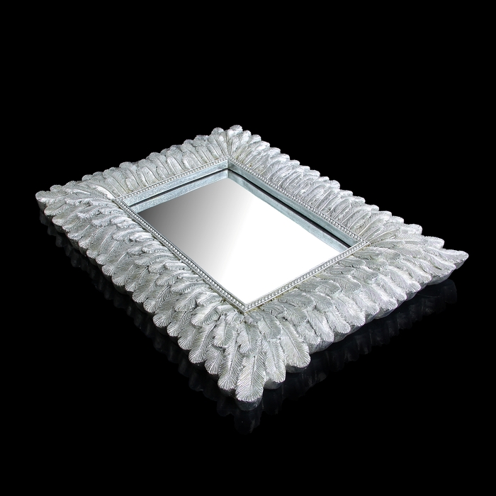 Зеркало интерьерное "Серебряные пёрышки"