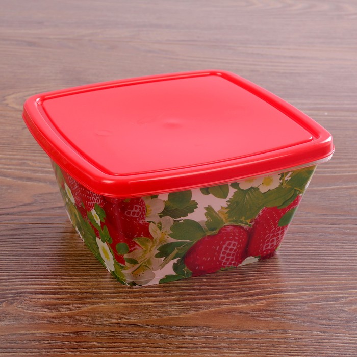 Контейнер пищевой 1,2 л "Клубничка"