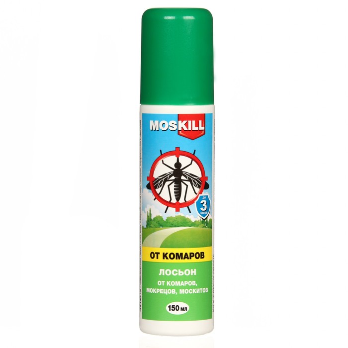 Лосьон защитный от комаров Москилл, 150 мл спираль от комаров москилл 10 шт