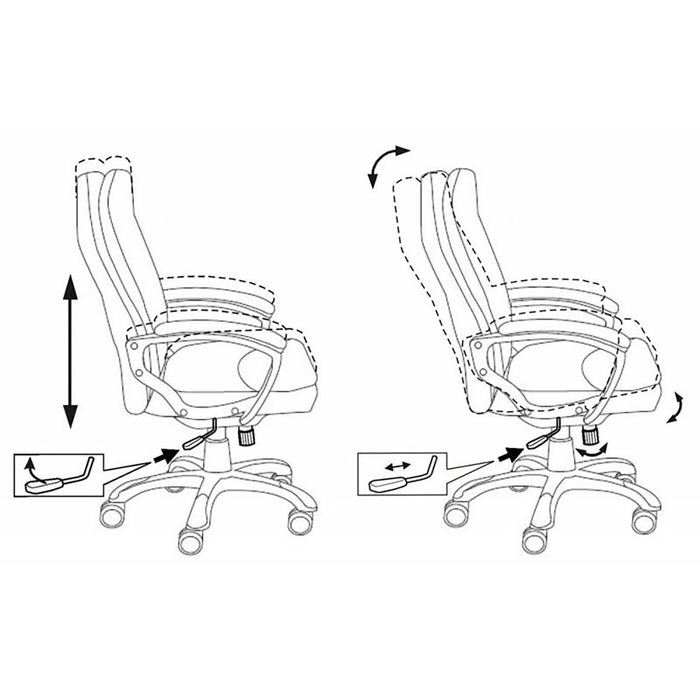 Кресло руководителя CH-868AXSN, черный, искусственная кожа