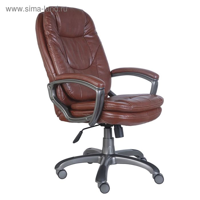 Кресло руководителя CH-868N, коричневый искусственная кожа кресло руководителя бюрократ ch 868n чёрный leather venge