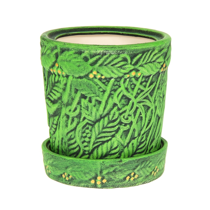 Фигурное кашпо ''Джунгли", рисунок, 2 л, микс